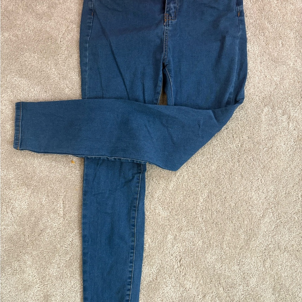 SHEIN Deep Blue Skinny Jeans